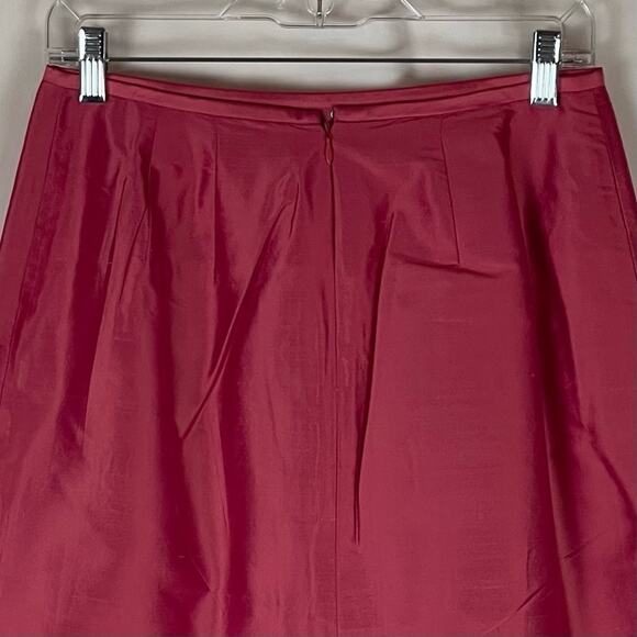 Lafayette 148 New York Pure Pink Silk Party Event Pencil Skirt NWOT Size 6 - Picture 5 of 12
